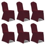 vidaXL Huse elastice pentru scaun, 12 buc., vișiniu vidaXL Huse elastice pentru scaun, 12 buc., vișiniu
