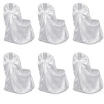 vidaXL Husă de scaun pentru nunți, 12 buc., alb