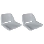 vidaXL Scaune barcă 2 buc. gri 41x51x48 cm spătar pliabil fără pernă vidaXL Scaune barcă 2 buc. gri 41x51x48 cm spătar pliabil fără pernă