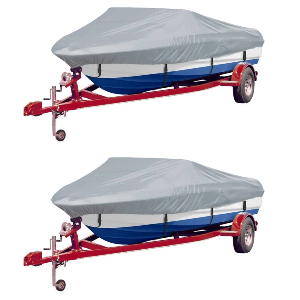 vidaXL Huse de barcă, 2 buc., gri, lungime 488-564 cm lățime 239 cm