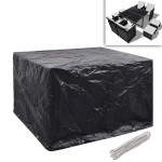 vidaXL Huse mobilier grădină 2 buc. set poliratan 8 ocheți 113x113 cm vidaXL Huse mobilier grădină 2 buc. set poliratan 8 ocheți 113x113 cm