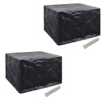 vidaXL Huse mobilier grădină 2 buc. set poliratan 8 ocheți 113x113 cm vidaXL Huse mobilier grădină 2 buc. set poliratan 8 ocheți 113x113 cm
