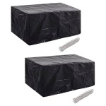 vidaXL Huse mobilier grădină 2 buc. set poliratan 10 ocheți 240x140 cm vidaXL Huse mobilier grădină 2 buc. set poliratan 10 ocheți 240x140 cm