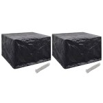 vidaXL Huse mobilier grădină, 2 buc., 135 x 135 x 90 cm, 8 ocheți vidaXL Huse mobilier grădină, 2 buc., 135 x 135 x 90 cm, 8 ocheți
