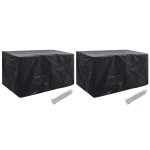 vidaXL Huse mobilier grădină, 2 buc., 8 ocheți, 180 x 70 x 90 cm vidaXL Huse mobilier grădină, 2 buc., 8 ocheți, 180 x 70 x 90 cm