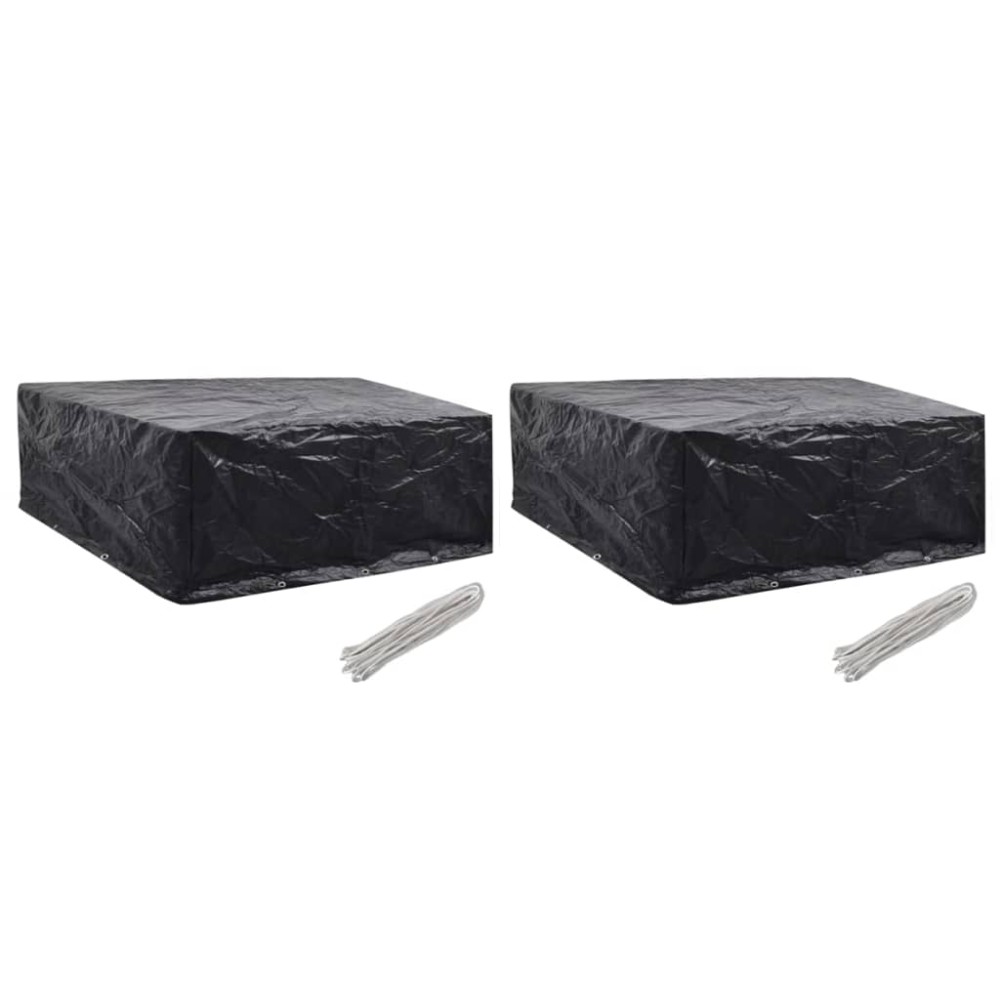 vidaXL Huse mobilier grădină, 2 buc., 260 x 260 x 90 cm, 10 ocheți