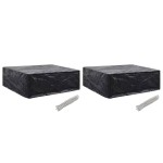 vidaXL Huse mobilier grădină, 2 buc., 8 ocheți, 250 x 210 x 90 cm vidaXL Huse mobilier grădină, 2 buc., 8 ocheți, 250 x 210 x 90 cm