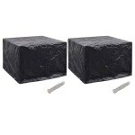 vidaXL Huse mobilier grădină, 2 buc., 8 ocheți, 122 x 112 x 98 cm vidaXL Huse mobilier grădină, 2 buc., 8 ocheți, 122 x 112 x 98 cm