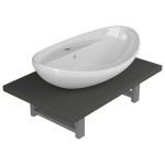 vidaXL Set mobilier de baie, 2 piese, gri, ceramică vidaXL Set mobilier de baie, 2 piese, gri, ceramică