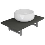 vidaXL Set mobilier de baie, 2 piese, gri, ceramică vidaXL Set mobilier de baie, 2 piese, gri, ceramică