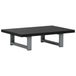 vidaXL Set mobilier de baie, 2 piese, negru, ceramică