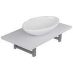 vidaXL Set mobilier de baie, 2 piese, alb, ceramică vidaXL Set mobilier de baie, 2 piese, alb, ceramică