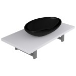 vidaXL Set mobilier de baie, 2 piese, alb, ceramică vidaXL Set mobilier de baie, 2 piese, alb, ceramică