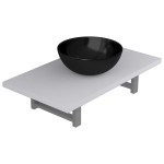 vidaXL Set mobilier de baie, 2 piese, alb, ceramică vidaXL Set mobilier de baie, 2 piese, alb, ceramică