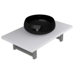 vidaXL Set mobilier de baie, 2 piese, alb, ceramică vidaXL Set mobilier de baie, 2 piese, alb, ceramică