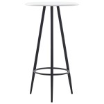 vidaXL Set mobilier de bar, 3 piese, negru, plastic