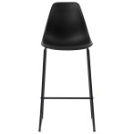 vidaXL Set mobilier de bar, 3 piese, negru, plastic