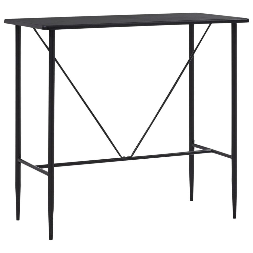 vidaXL Set mobilier de bar, 5 piese, negru, plastic