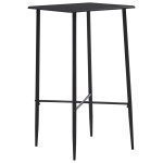 vidaXL Set mobilier de bar, 3 piese, negru, material textil