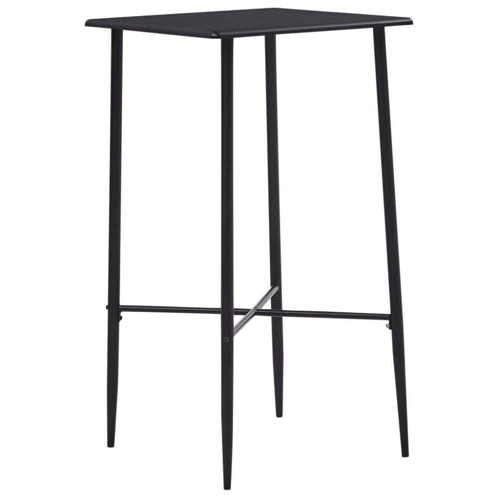 vidaXL Set mobilier de bar, 5 piese, negru, material textil