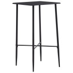 vidaXL Set mobilier de bar, 5 piese, negru, material textil
