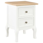 vidaXL Noptieră, 2 buc., alb, 35 x 30 x 49 cm, MDF vidaXL Noptieră, 2 buc., alb, 35 x 30 x 49 cm, MDF