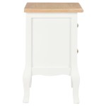 vidaXL Noptieră, 2 buc., alb, 35 x 30 x 49 cm, MDF vidaXL Noptieră, 2 buc., alb, 35 x 30 x 49 cm, MDF