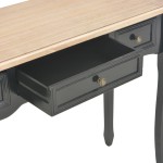 vidaXL Masă de toaletă tip consolă cu 3 sertare, negru vidaXL Masă de toaletă tip consolă cu 3 sertare, negru