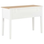 vidaXL Birou de scris, alb, 109,5 x 45 x 77,5 cm, lemn