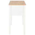 vidaXL Birou de scris, alb, 109,5 x 45 x 77,5 cm, lemn
