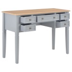 vidaXL Birou de scris, gri, 109,5 x 45 x 77,5 cm, lemn