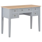 vidaXL Birou de scris, gri, 109,5 x 45 x 77,5 cm, lemn