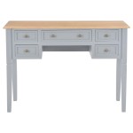 vidaXL Birou de scris, gri, 109,5 x 45 x 77,5 cm, lemn