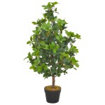 vidaXL Plantă artificială dafin cu ghiveci, verde, 90 cm vidaXL Plantă artificială dafin cu ghiveci, verde, 90 cm