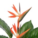 vidaXL Plantă artificială Strelitzia cu ghiveci, roșu, 100 cm vidaXL Plantă artificială Strelitzia cu ghiveci, roșu, 100 cm