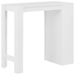 vidaXL Masă de bar cu raft, alb, 110 x 50 x 103 cm