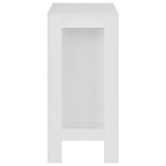 vidaXL Masă de bar cu raft, alb, 110 x 50 x 103 cm