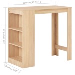 vidaXL Masă de bar cu raft, stejar, 110 x 50 x 103 cm vidaXL Masă de bar cu raft, stejar, 110 x 50 x 103 cm