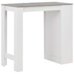 vidaXL Masă de bar cu raft, alb, 110 x 50 x 103 cm vidaXL Masă de bar cu raft, alb, 110 x 50 x 103 cm