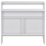 vidaXL Masă de bar cu 2 blaturi, alb, 130x40x120 cm vidaXL Masă de bar cu 2 blaturi, alb, 130x40x120 cm
