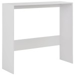 vidaXL Masă de bar cu 2 blaturi, alb, 130x40x120 cm vidaXL Masă de bar cu 2 blaturi, alb, 130x40x120 cm