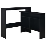 vidaXL Masă de bar cu 2 blaturi, negru, 130x40x120 cm vidaXL Masă de bar cu 2 blaturi, negru, 130x40x120 cm