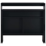 vidaXL Masă de bar cu 2 blaturi, negru, 130x40x120 cm vidaXL Masă de bar cu 2 blaturi, negru, 130x40x120 cm