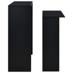 vidaXL Masă de bar cu 2 blaturi, negru, 130x40x120 cm vidaXL Masă de bar cu 2 blaturi, negru, 130x40x120 cm