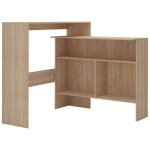 vidaXL Masă de bar cu 2 blaturi, stejar, 130x40x120 cm vidaXL Masă de bar cu 2 blaturi, stejar, 130x40x120 cm