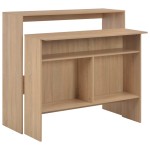 vidaXL Masă de bar cu 2 blaturi, stejar, 130x40x120 cm vidaXL Masă de bar cu 2 blaturi, stejar, 130x40x120 cm