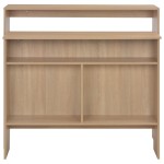 vidaXL Masă de bar cu 2 blaturi, stejar, 130x40x120 cm vidaXL Masă de bar cu 2 blaturi, stejar, 130x40x120 cm