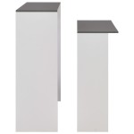 vidaXL Masă de bar cu 2 blaturi, alb și gri, 130x40x120 cm vidaXL Masă de bar cu 2 blaturi, alb și gri, 130x40x120 cm