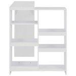 vidaXL Masă de bar cu raft mobil, alb, 138x39x110 cm