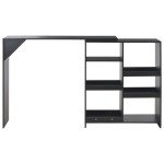 vidaXL Masă de bar cu raft mobil, negru, 138x39x110 cm vidaXL Masă de bar cu raft mobil, negru, 138x39x110 cm